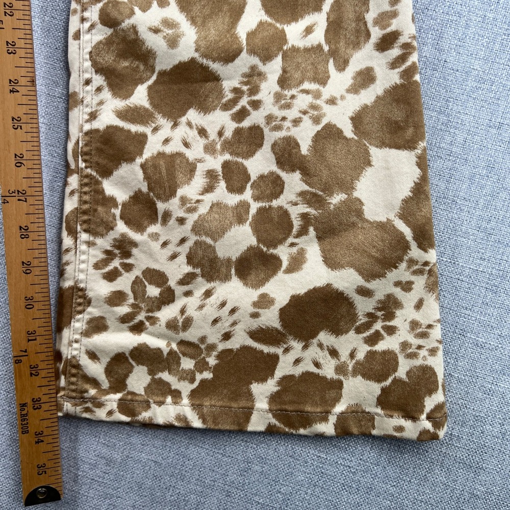 NEW Free People We The Free Penny Pull-On Printed Flare Jeans Size 28 Animal Mid - Picture 6 of 14